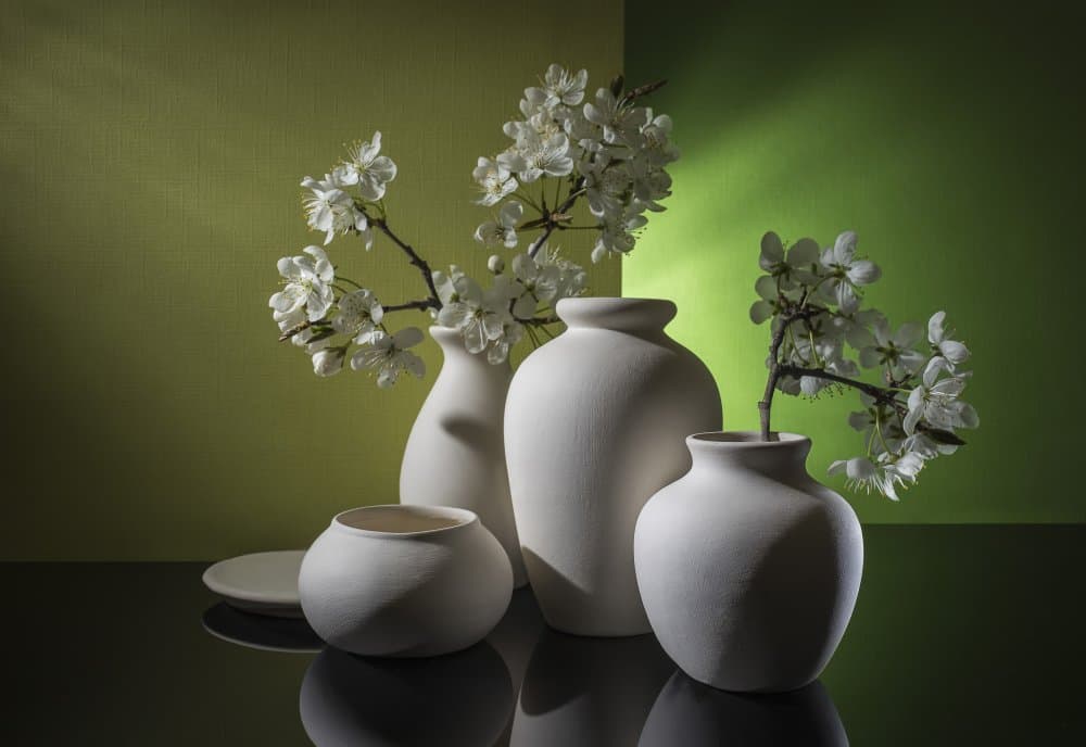 Green Still Life Vases by Evgeniy Popov — canvas wall art