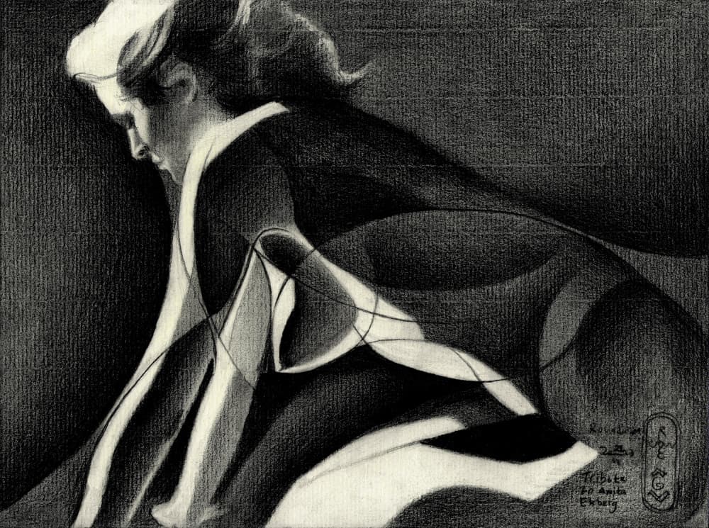 Dynamic Flowing Form by Corné Akkers — canvas wall art