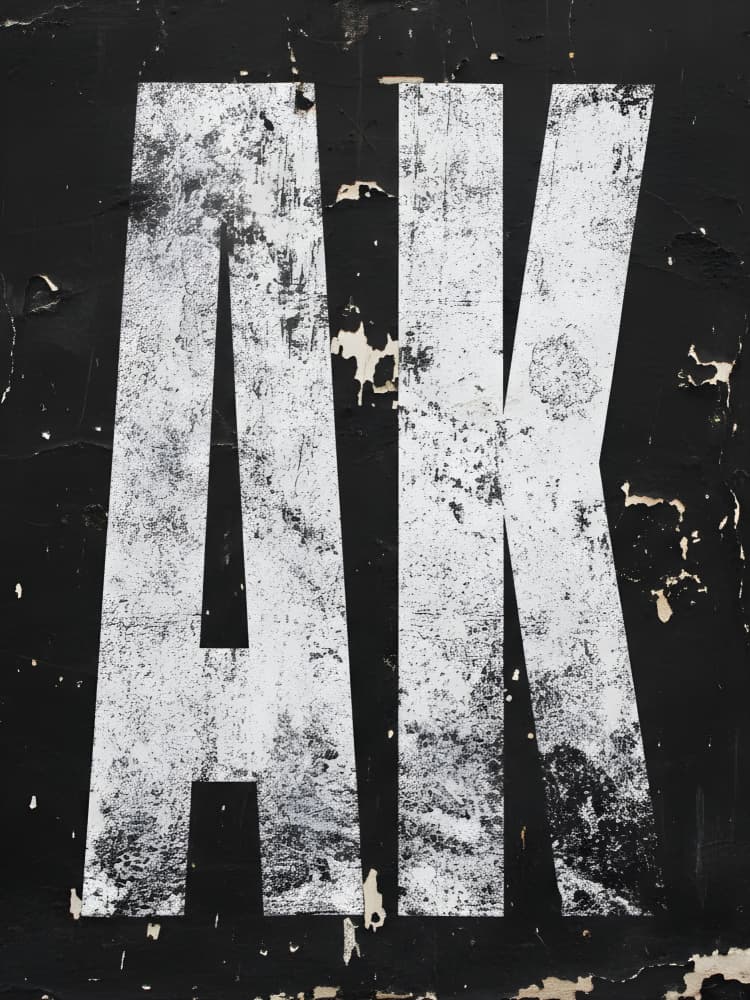 Distressed Urban Letters by HUGO — canvas wall art