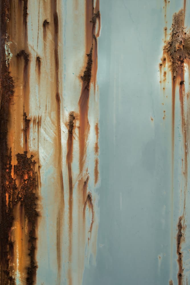 Rusted Blue Metal Texture by Studio Meikle — canvas wall art