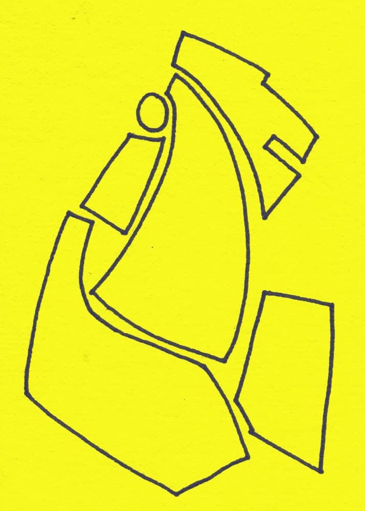 Abstract Yellow Figure by Santhosh ch — canvas wall art