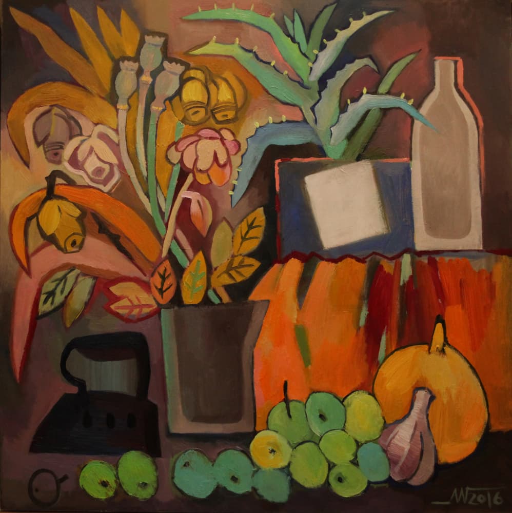 Stylized Autumn Still Life by Marina Gorkaeva — canvas wall art