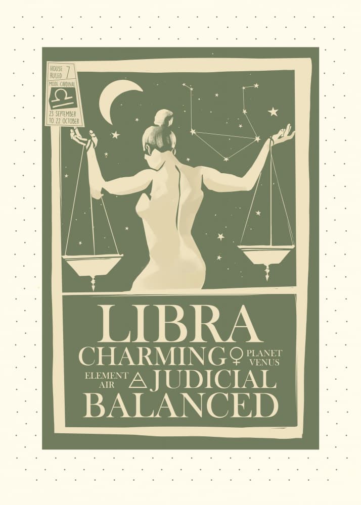 Libra Poster by Dion Gem — canvas wall art