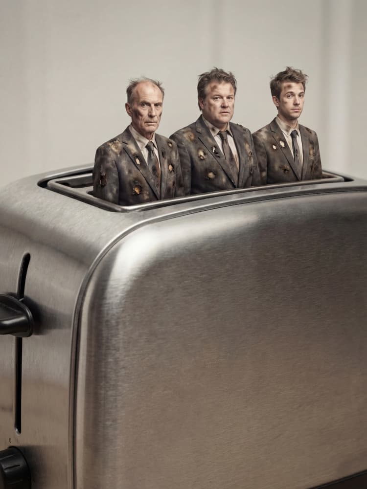 Toasted Businessmen by Andreas Magnusson — canvas wall art