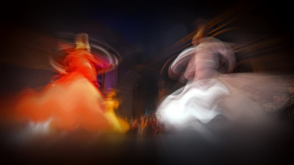 Whirling Dervishes Motion by Mohamed Shawki — canvas wall art