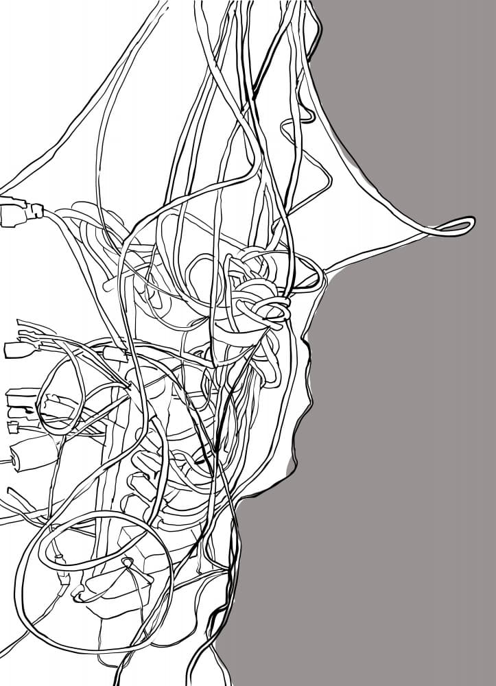 Digital Mind Profile by XHOZUCAN — canvas wall art