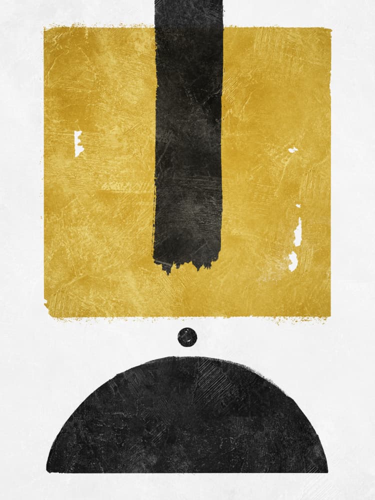 Gold Black Balance by Ema Paraschiv — canvas wall art