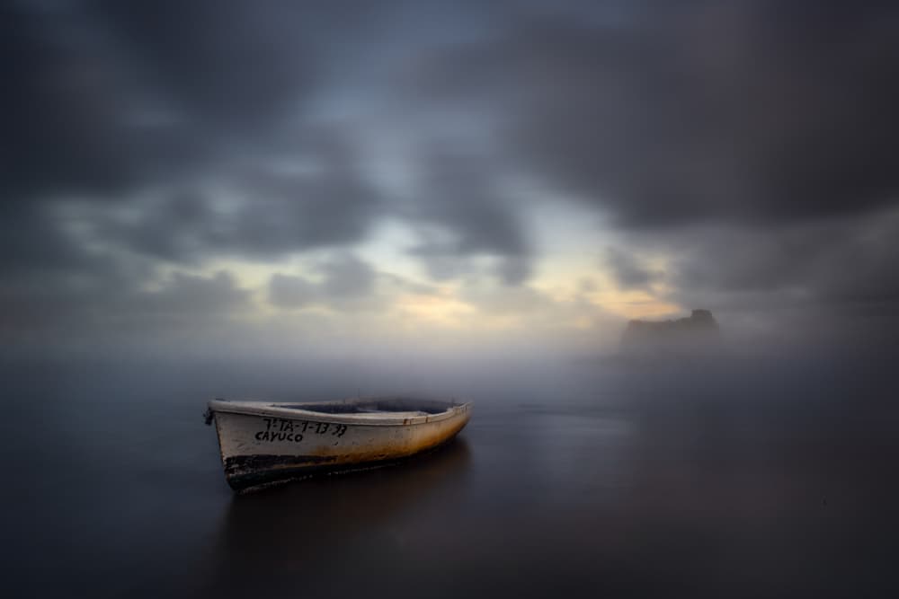 Misty Morning Boat by Fernando Molina — canvas wall art