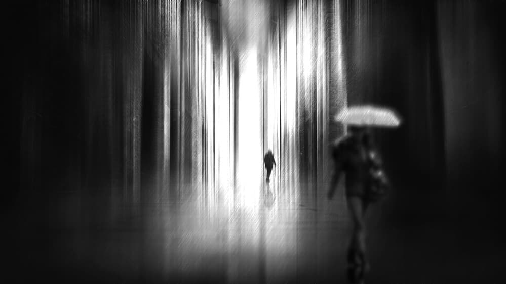 Urban Rain Blur by Nicodemo Quaglia — canvas wall art