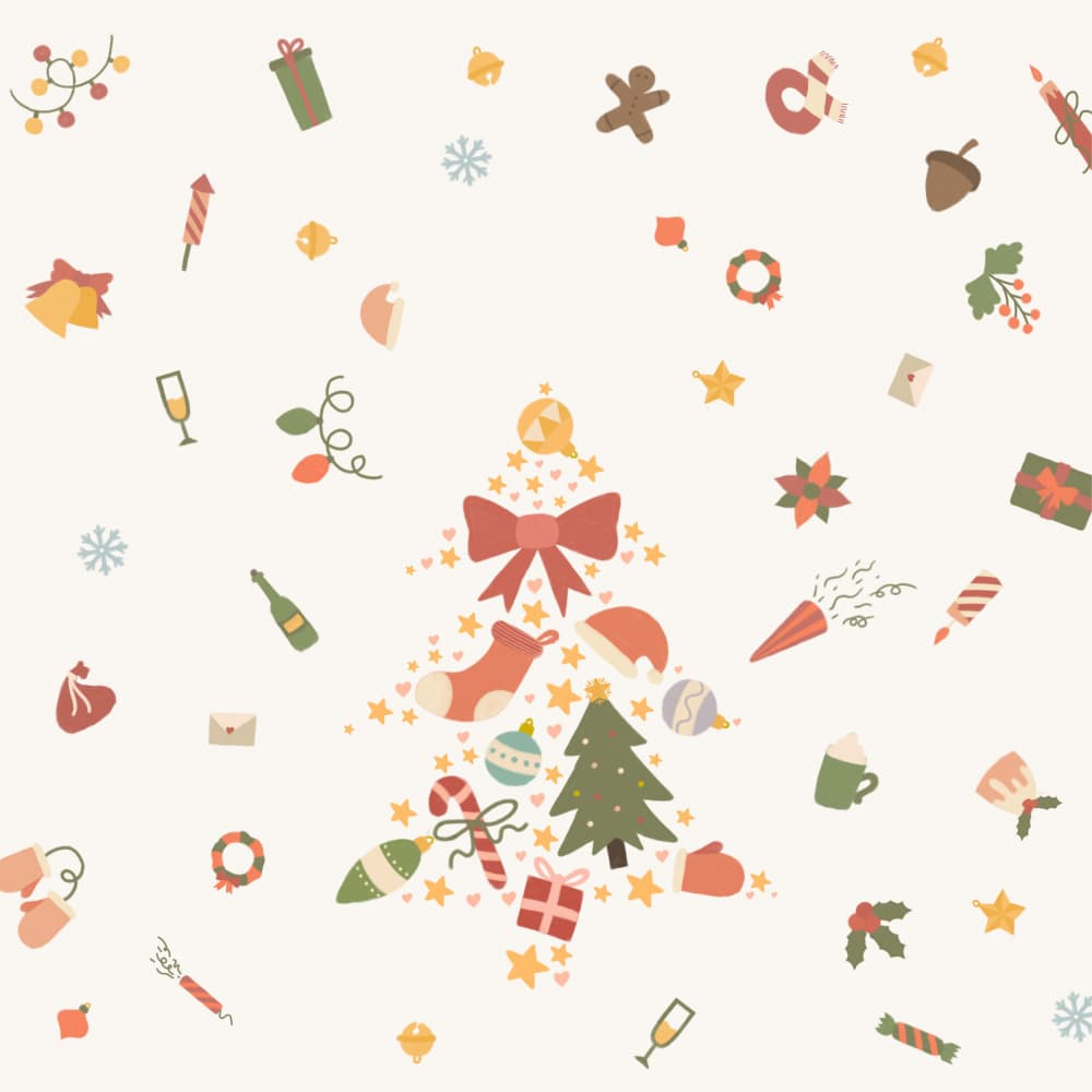 Happy Holiday Tree by Xuan Thai — canvas wall art