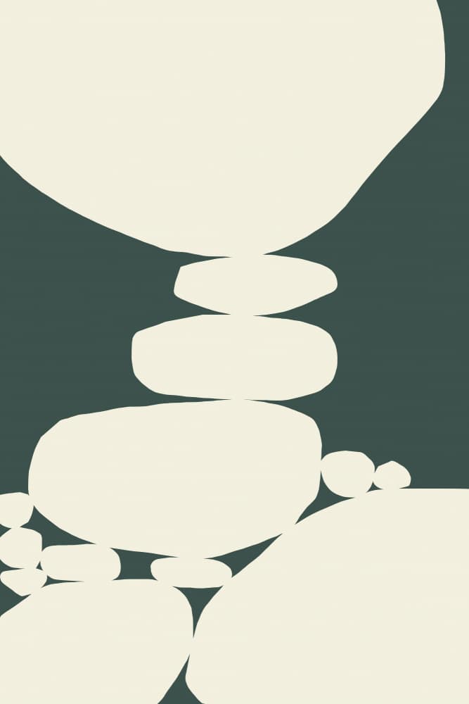 Balanced Stones by Treechild — canvas wall art