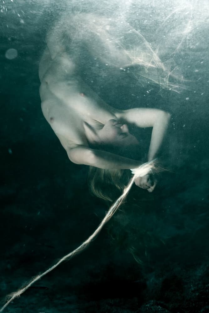 Underwater Bound Figure by Olga Mest — canvas wall art