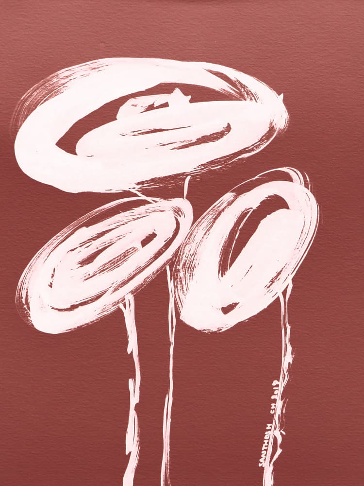 Flowing Abstract Blooms by Santhosh ch — canvas wall art
