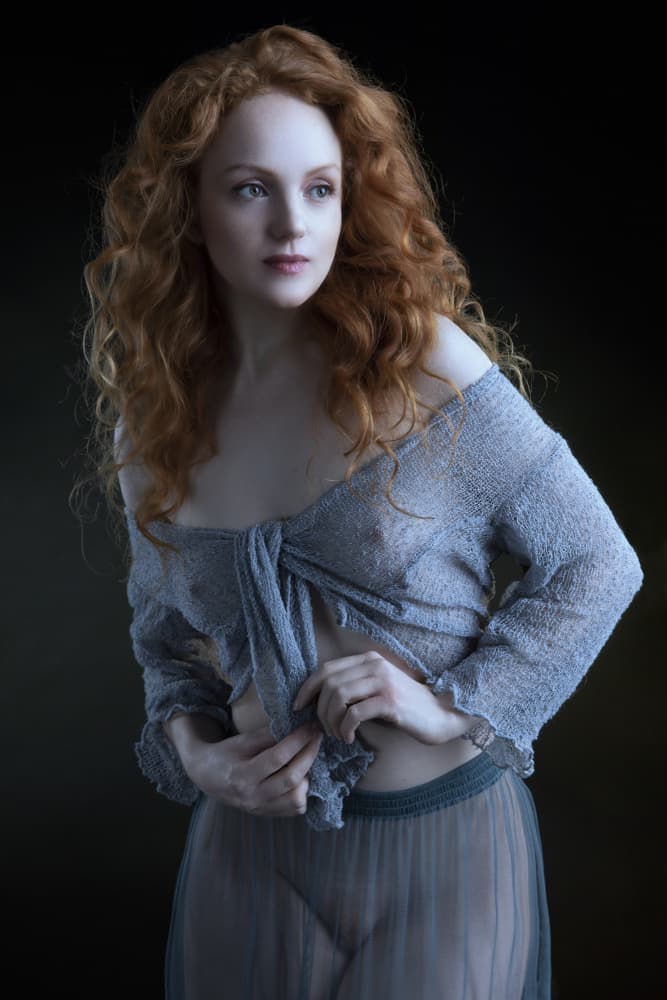 Ethereal Redhead Portrait by Jan Slotboom — canvas wall art