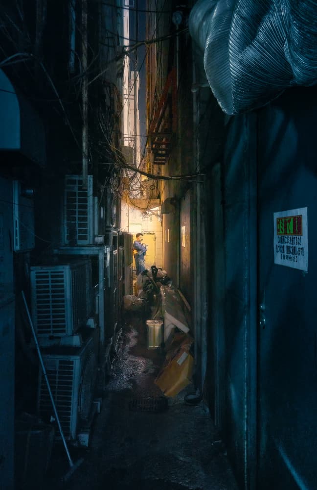 Urban Alley Light by Javier de la Torre — canvas wall art