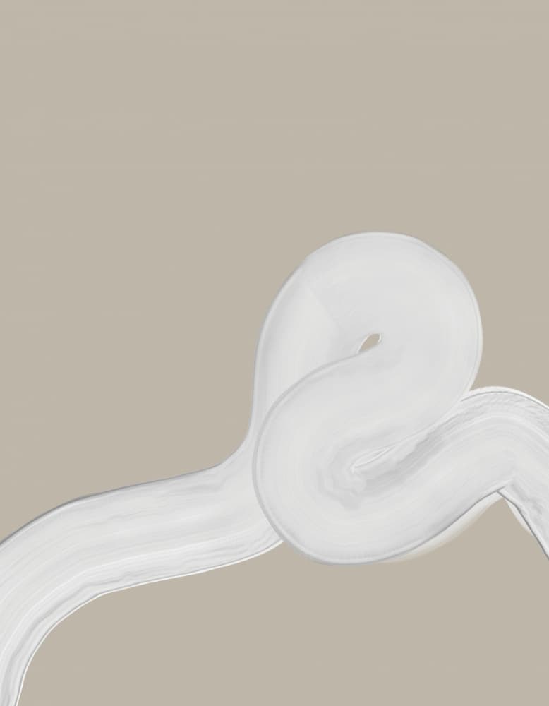White Fluid Knot by Josie George — canvas wall art