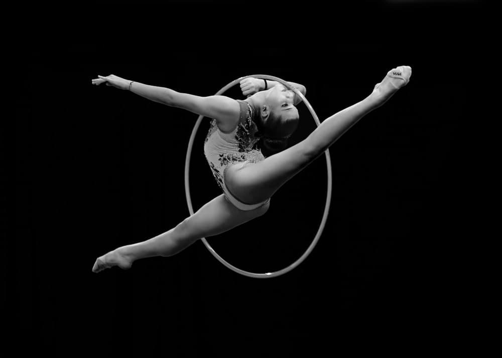 Graceful Hoop Gymnast by Rob Li — canvas wall art