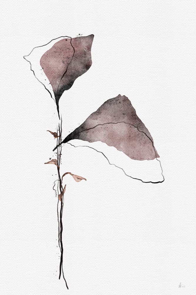 Muted Botanical Abstraction by Ankie Kooi — canvas wall art