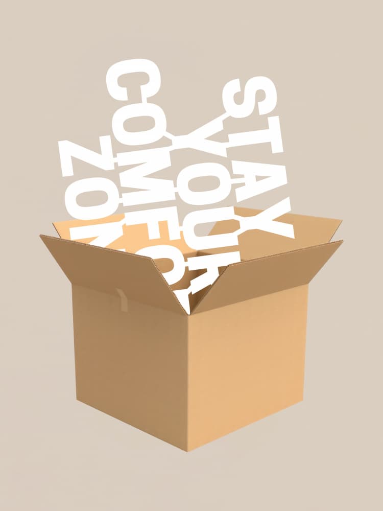 Comfort Zone Box by Little Dean — canvas wall art