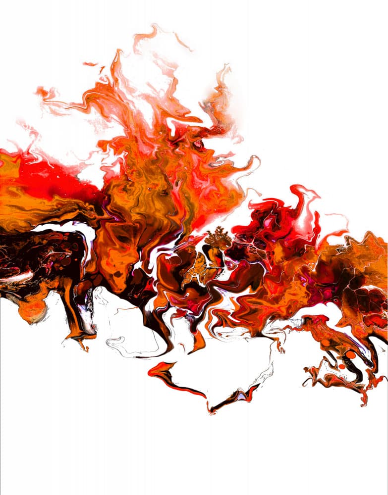Abstract Flame Flow by Alyson Storms — canvas wall art