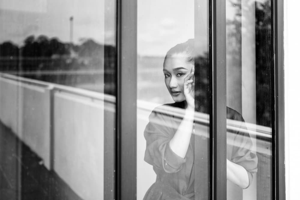 Elegant Window Reflection by Kieron Long — canvas wall art