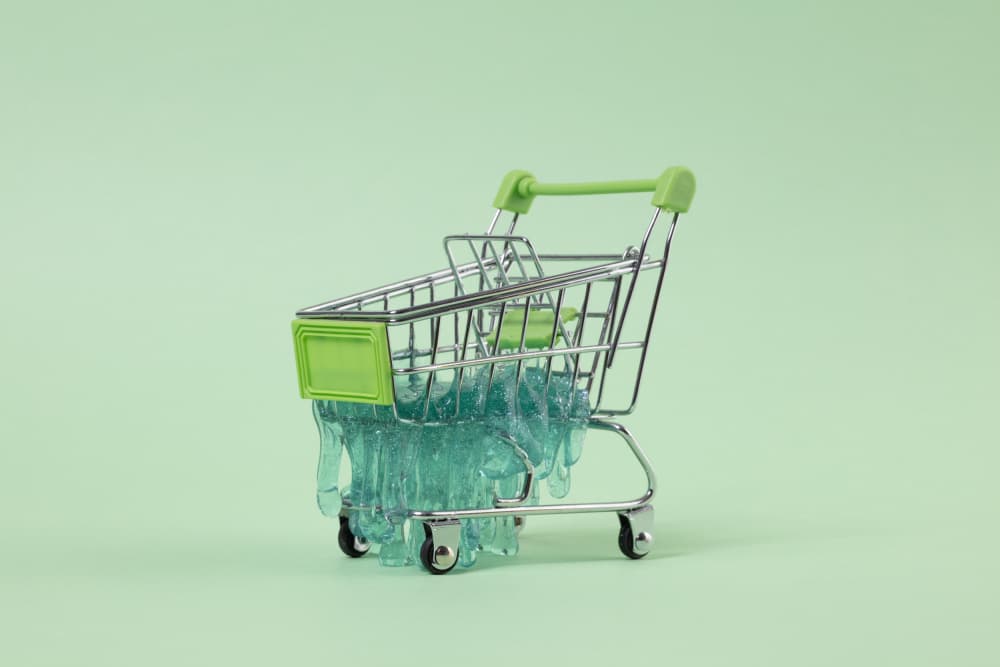 Melting Shopping Cart by Julia Ramiro — canvas wall art