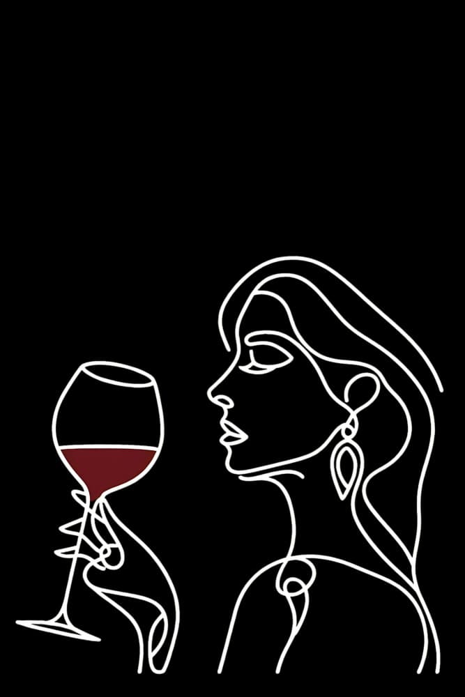 Elegant Woman Red Wine by Tonya van Schalkwyk — canvas wall art