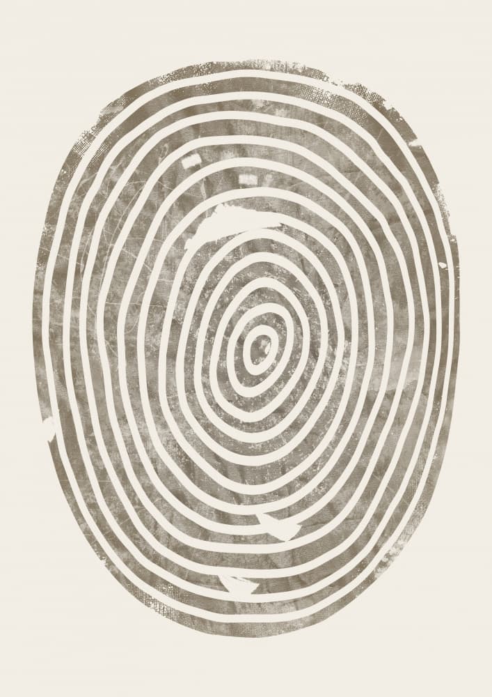 Organic Tree Rings by Ema Paraschiv — canvas wall art