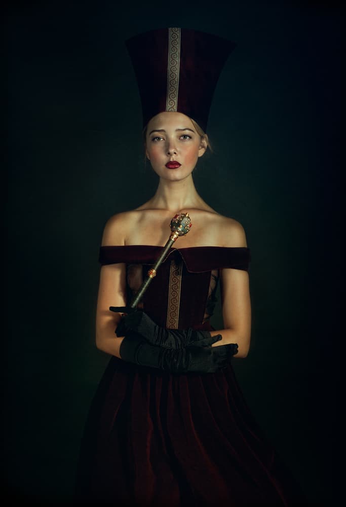 Regal Queen with Scepter by Svetlana Melik-Nubarova — canvas wall art