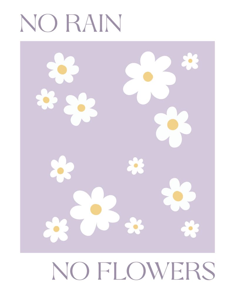 No Rain No Flowers by KsanaKalpa — canvas wall art