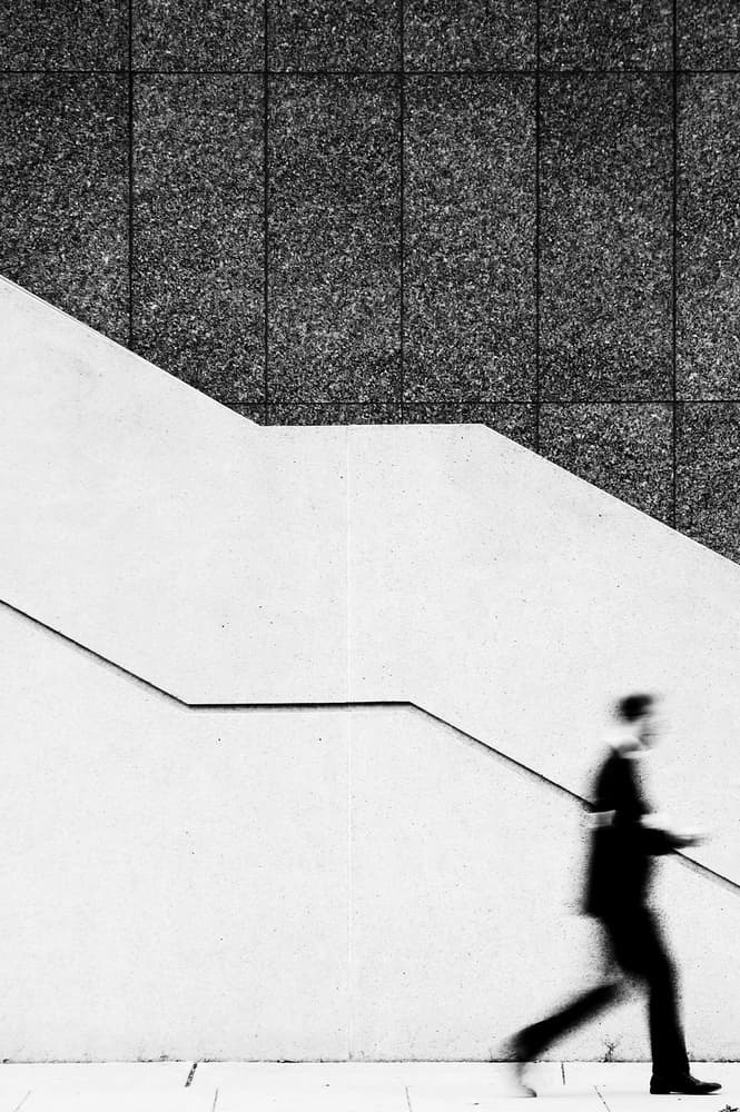 Blurred Urban Stride by Jian Wang — canvas wall art