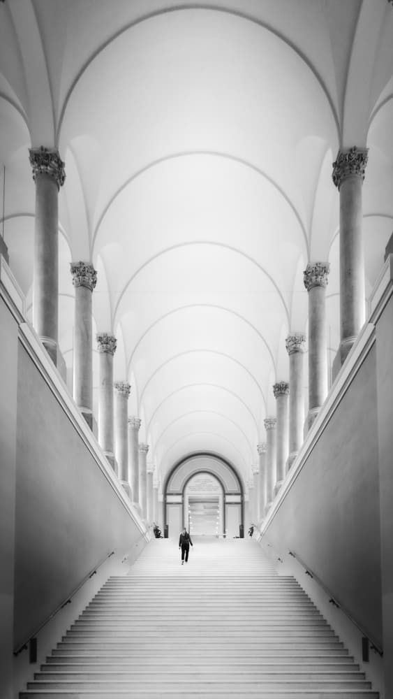 Grand Hallway Steps by Andy Dauer — canvas wall art