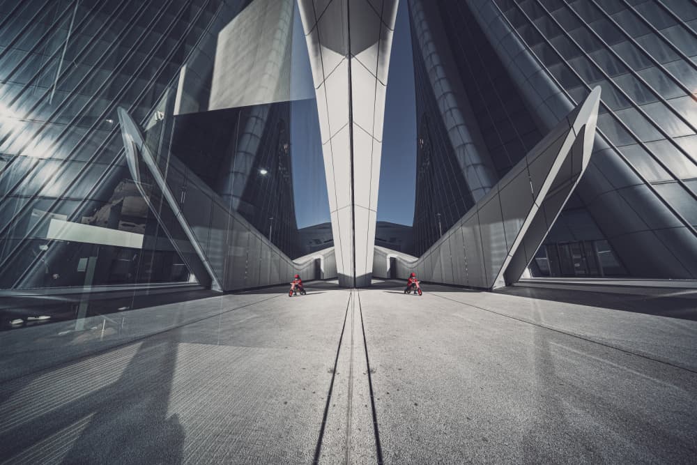 Urban Geometric Reflections by Marco Tagliarino — canvas wall art