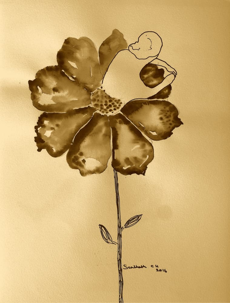 Baby Flower Blossom by Santhosh ch — canvas wall art