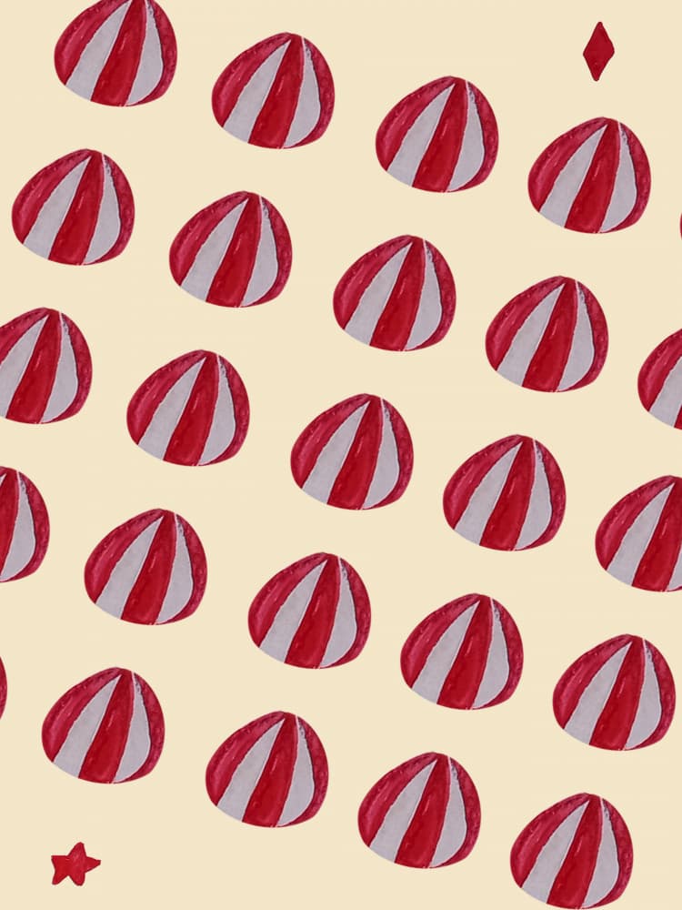 Whimsical Striped Sweets by Elizabeth C — canvas wall art