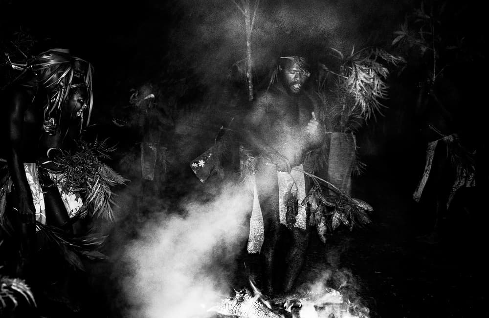 Tribal Night Ceremony by Joxe Inazio Kuesta Garmendia — canvas wall art
