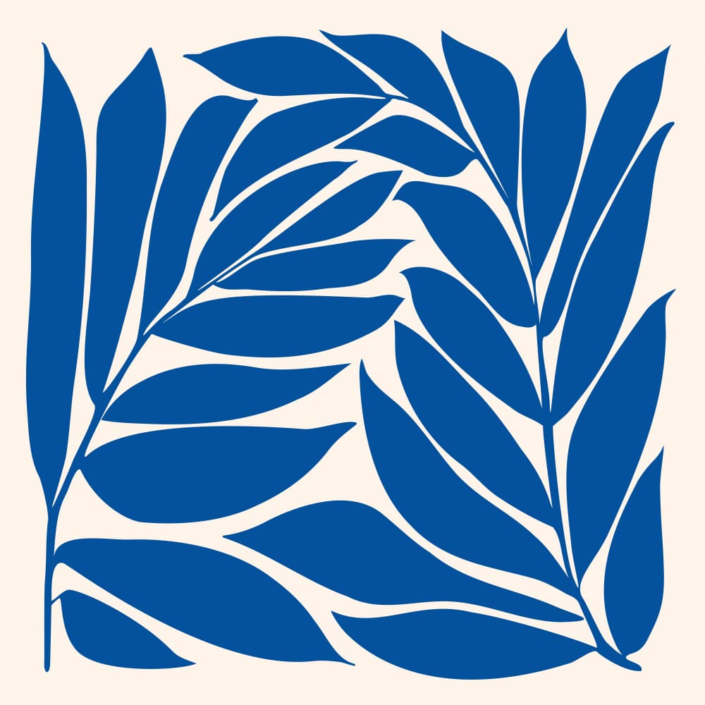 Indigo Vines by Kristian Gallagher — canvas wall art