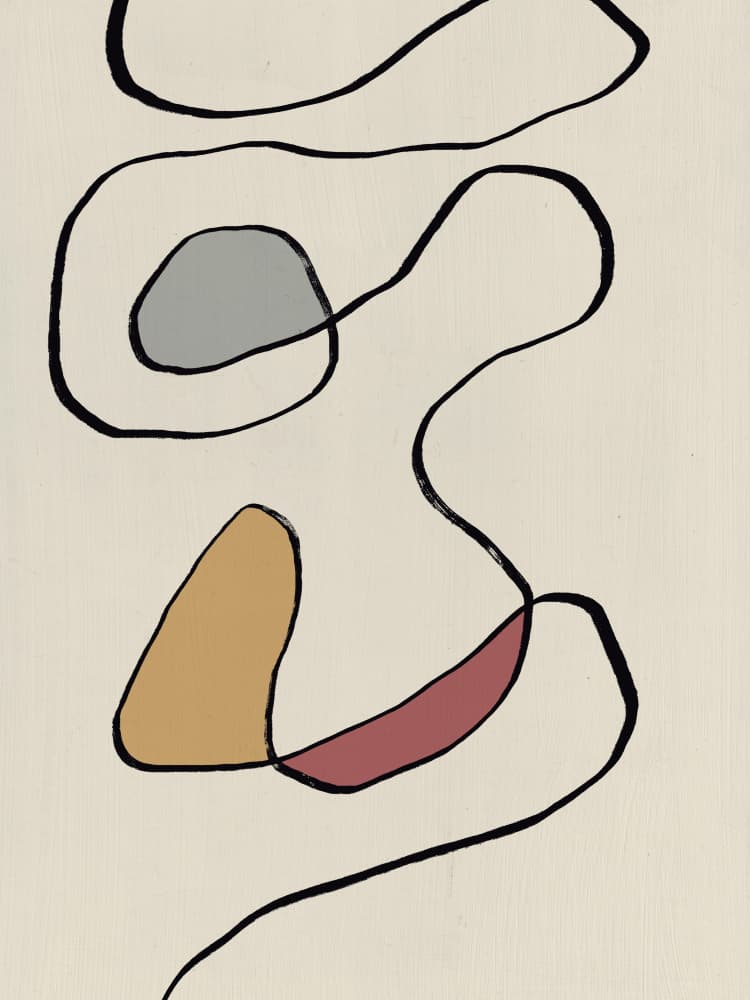 Organic Abstract Shapes by Little Dean — canvas wall art