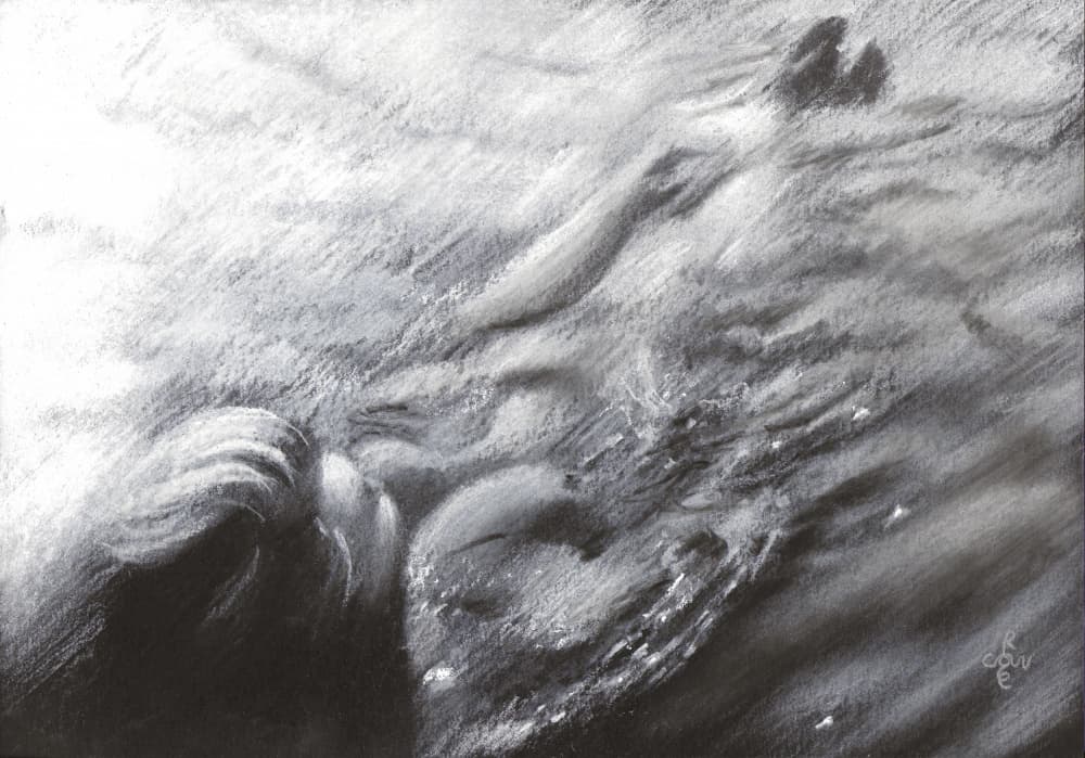 Woman Emerging From Water by Corné Akkers — canvas wall art