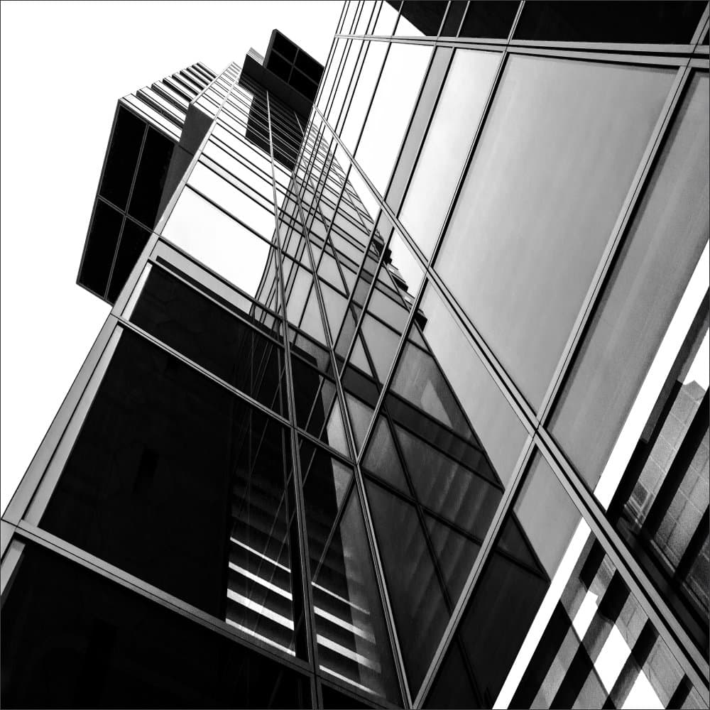 Modern Glass Reflections by Gilbert Claes — canvas wall art