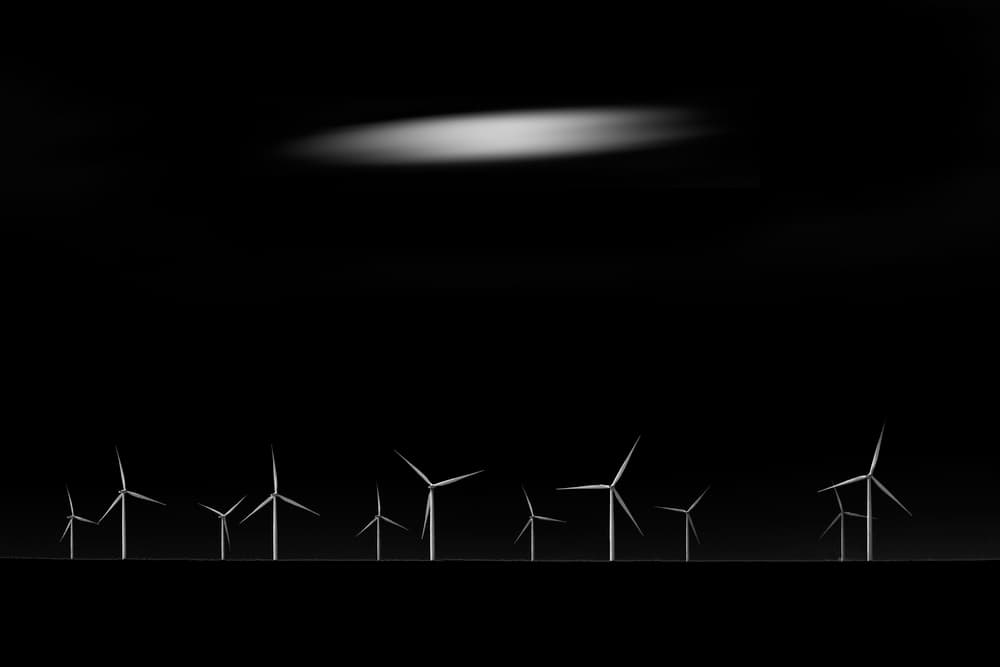 Dark Sky Wind Farm by Tony Xu — canvas wall art