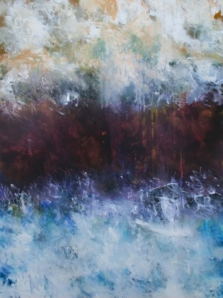 Crashing Waves Abstract by Ron Halfant — canvas wall art