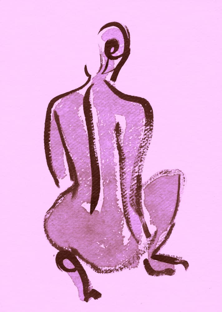 Graceful Purple Silhouette by Santhosh ch — canvas wall art