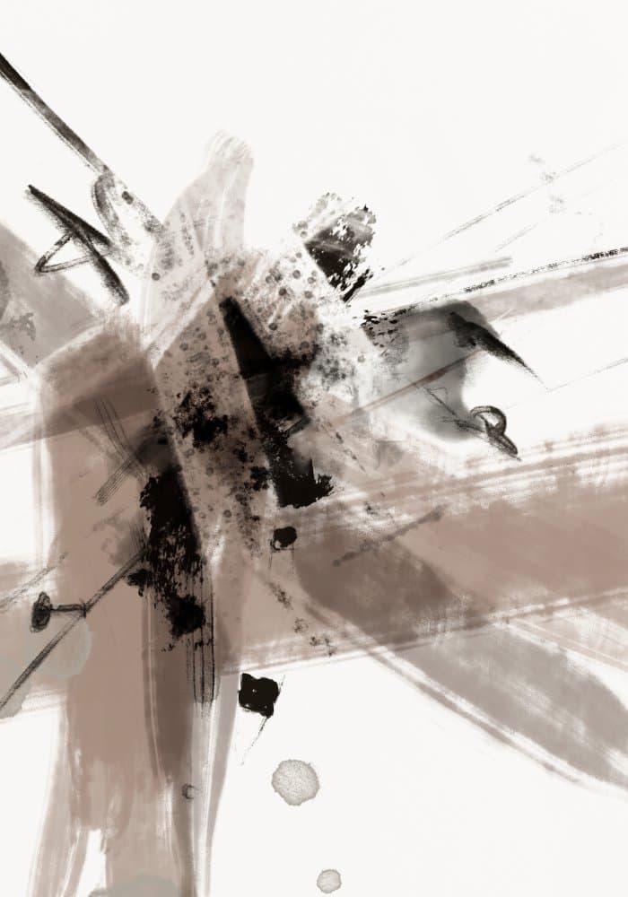 Fluid Brushstroke Abstract by Pictufy Studio II — canvas wall art