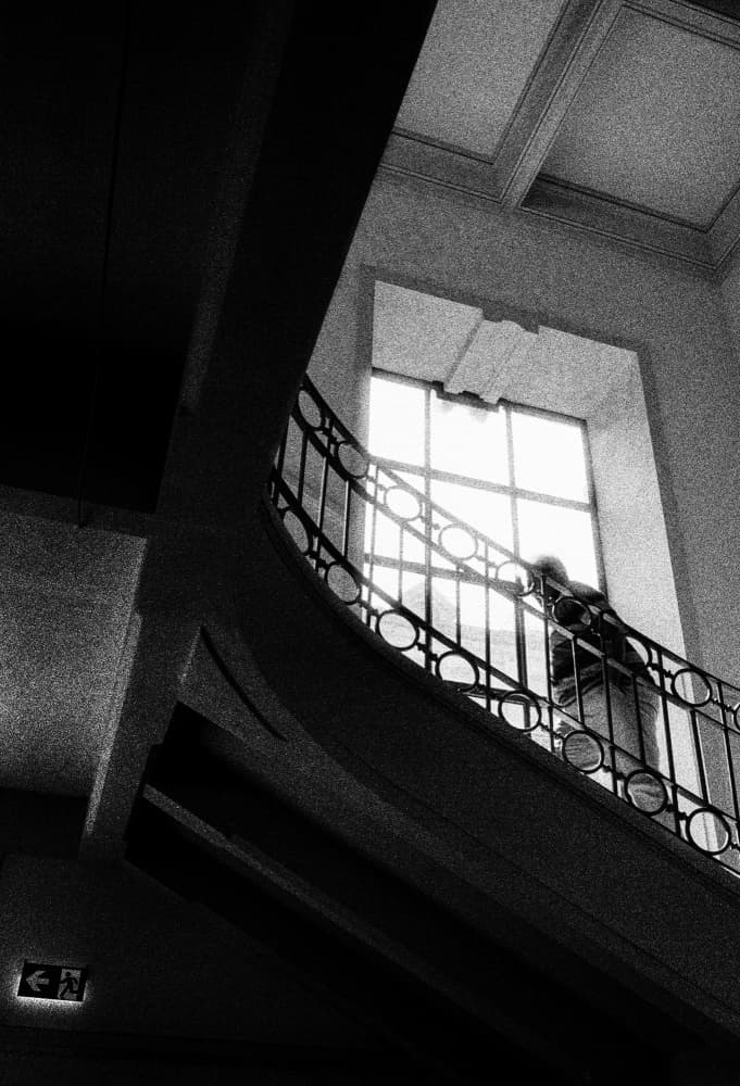 Grand Staircase Silhouette by Paulo Abrantes — canvas wall art