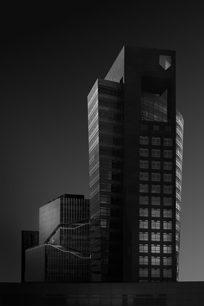 Geometric Urban Tower by Greetje van Son — canvas wall art