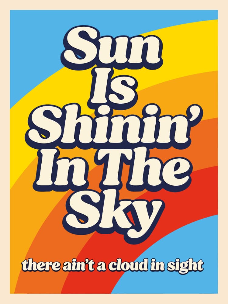 Sun Shinin' In The Sky by WallChart Art Studio — canvas wall art