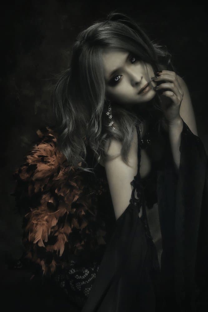 Enigmatic Dark Gaze by KOIKI — canvas wall art