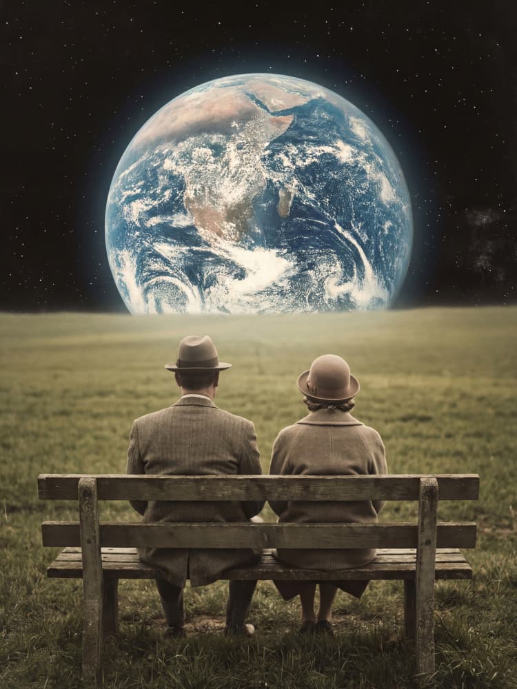 Contemplating Planet Earth by Andreas Magnusson — canvas wall art