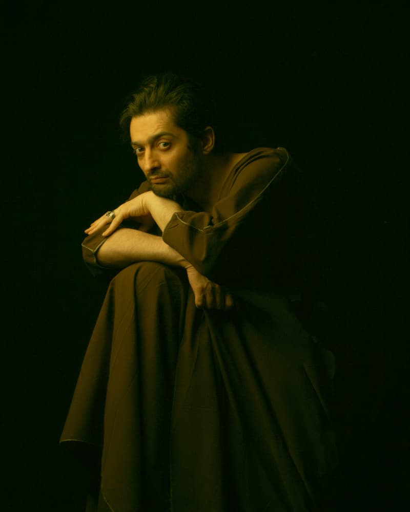 Contemplative Man Portrait by Mehdi Mokhtari — canvas wall art